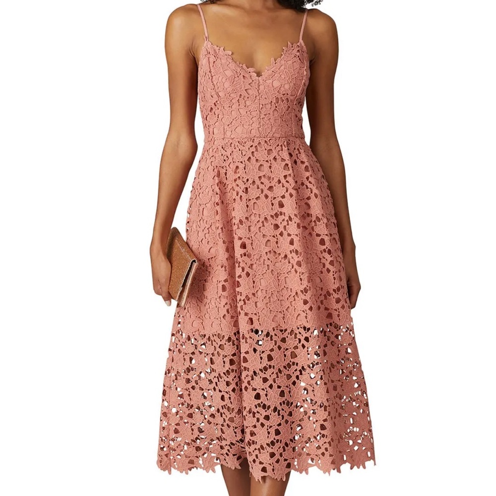 ASTR The Label Lace A-line Midi Dress